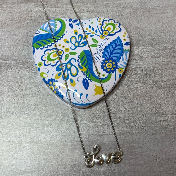 Nwt Brighton Silver 'Love' Pendant Necklace - Picture 2 of 4